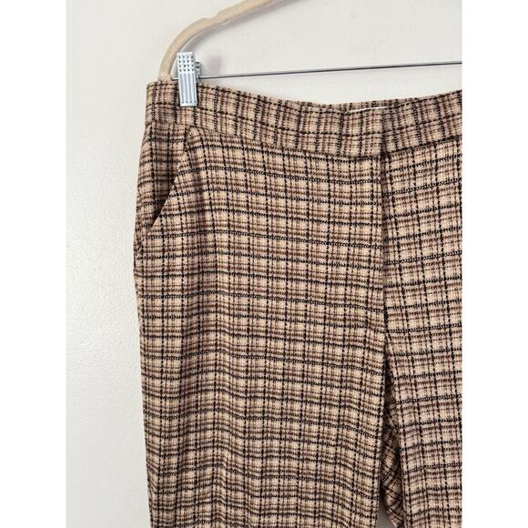 NWT Nordstrom Rack Brown Houndstooth Plaid Knit Straight Leg Dress Pants Size XL - Picture 3 of 6